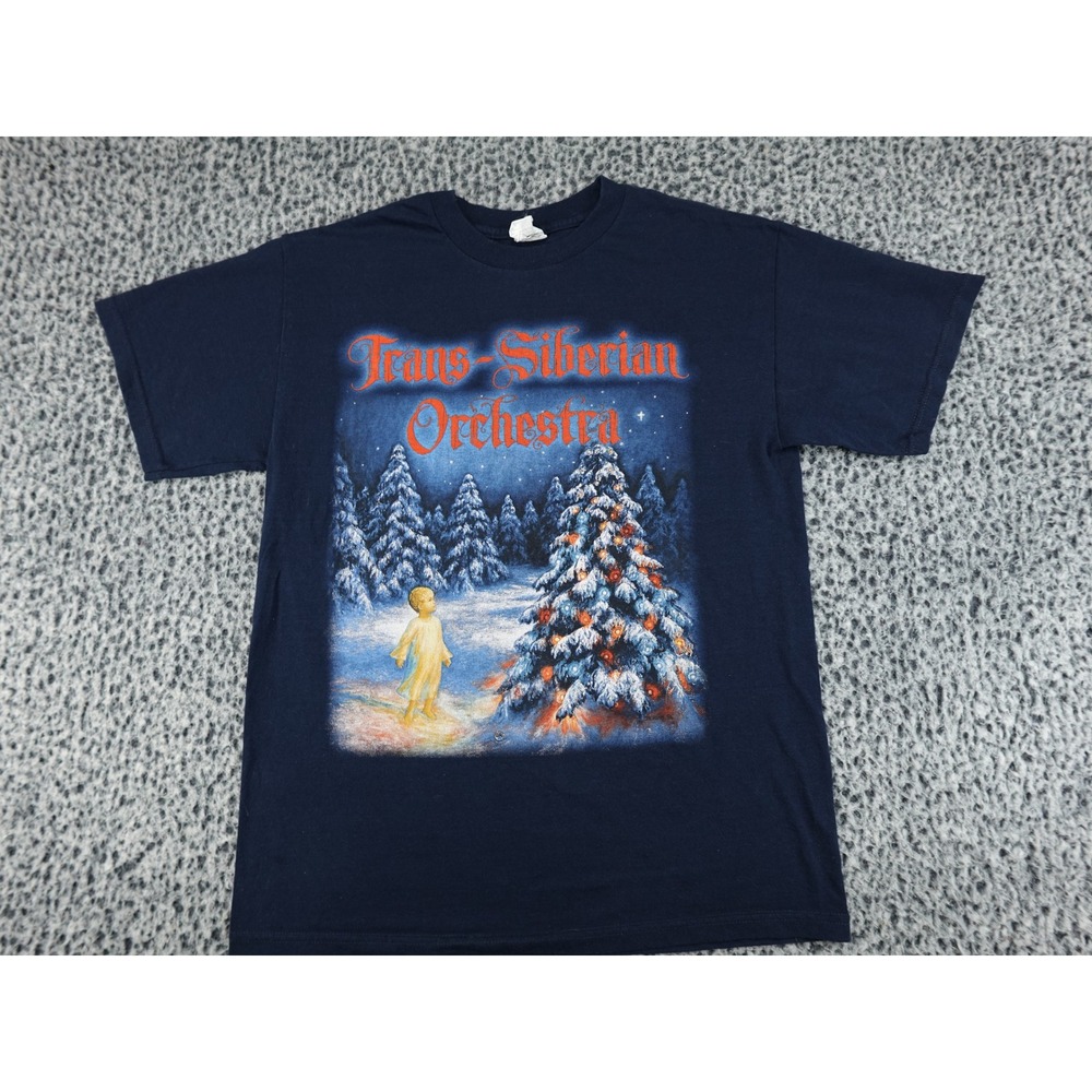 Trans-Siberian Orchestra T-Shirt‎ Mens Medium Navy Blue 2013/14 World Tour